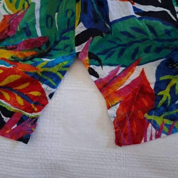 Lauren Ralph Lauren women's 1X Rainforest Tropical Farrah Mini swim cover up - Picture 10 of 11